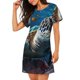 thumbnail image 2 of Balery Ocean Coral Turtle Camisón de manga corta con cuello redondo para mujer, cómodo y elegante., 2 of 6
