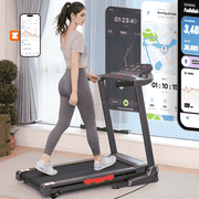 Naipo Treadmill for Home with 3 Level Manual Incline Smart APP USB Charging Foldable Running Electric Treadmill Gym