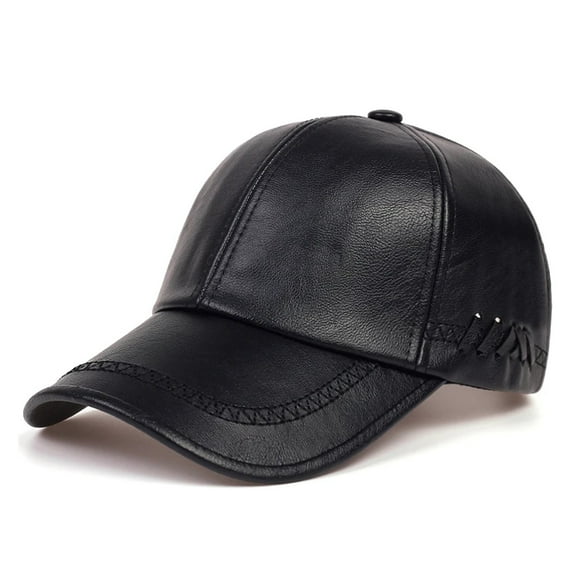 Fashion Solid Winter Leather Baseball Cap Men Autumn Warm Black Caps Women Bone Masculino Mens Hats And Hats Gorras ,Unique Design