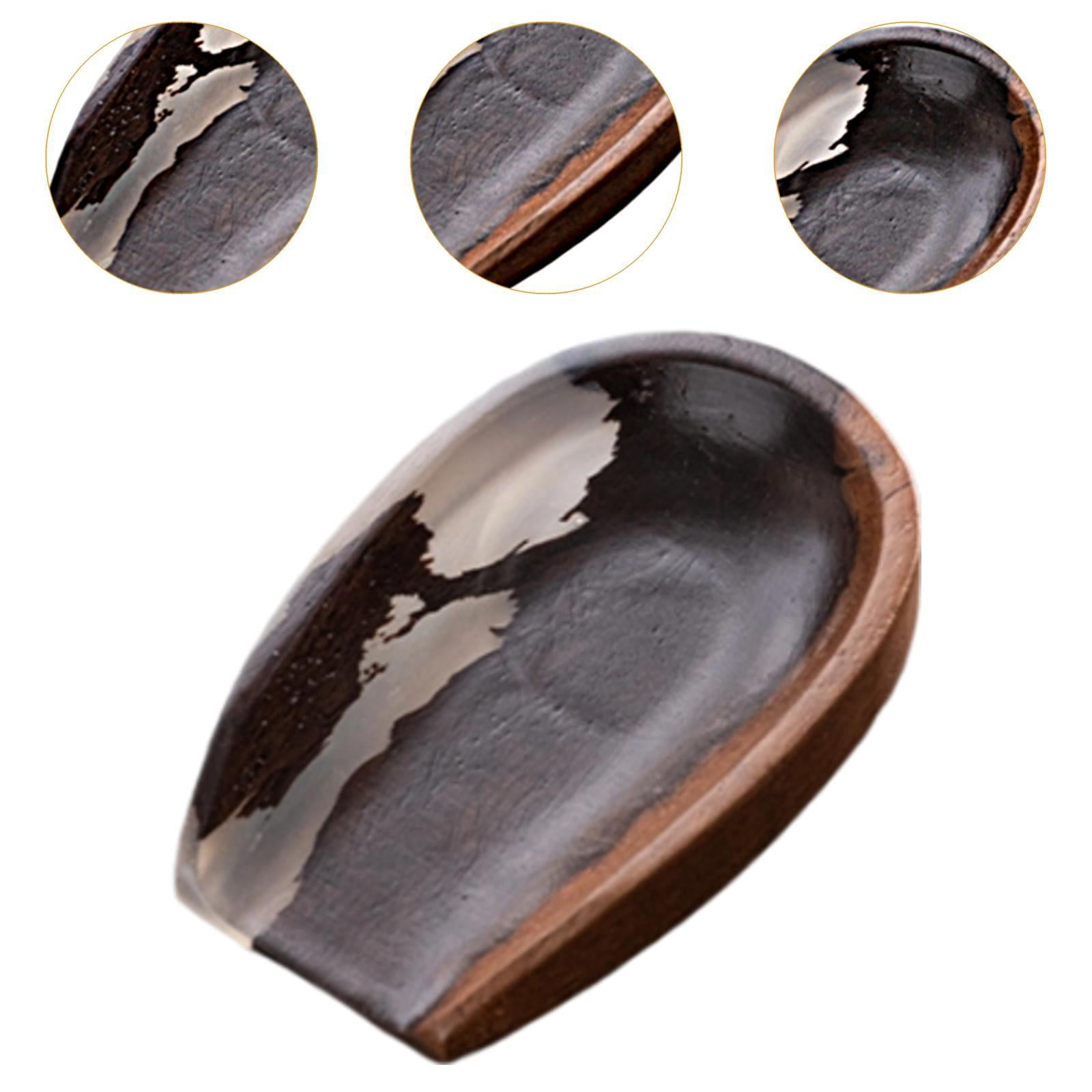 CarpNettore Coffee Bean Cup Cha He Tray Wood Resin Coffee Accessory Measuring Tray Weighing Color B