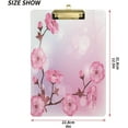 thumbnail image 3 of FMSHPON Floral Pink Cherry Blossom Flower Clipboard Hardboard Wood Nursing Clip Board and Pull for Standard A4 Letter 13x9 inches, 3 of 8