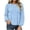 Light Blue, variant on Cmfcve Womens Puff Long Sleeve Babydoll Tops Peplum Pleated Crew Neck Shirts Spring & Fall Casual Loose Fit Flowy Blouses