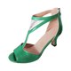 thumbnail image 1 of Bmisegm Women Summer Casual Open Toe Square Heels Breathable Buckle Strap Shoes Sandals Womens Sandals Summer Green 7, 1 of 8