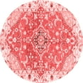 thumbnail image 1 of Ahgly Company Indoor Round Abstract Red Modern Area Rugs, 7' Round, 1 of 4