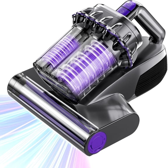 Mattress Vacuum Cleaner with UV-C Light & Heat, HEPA Filter, Handheld for Bed Sofa Carpet Pet Hair, Corded 500W Gray