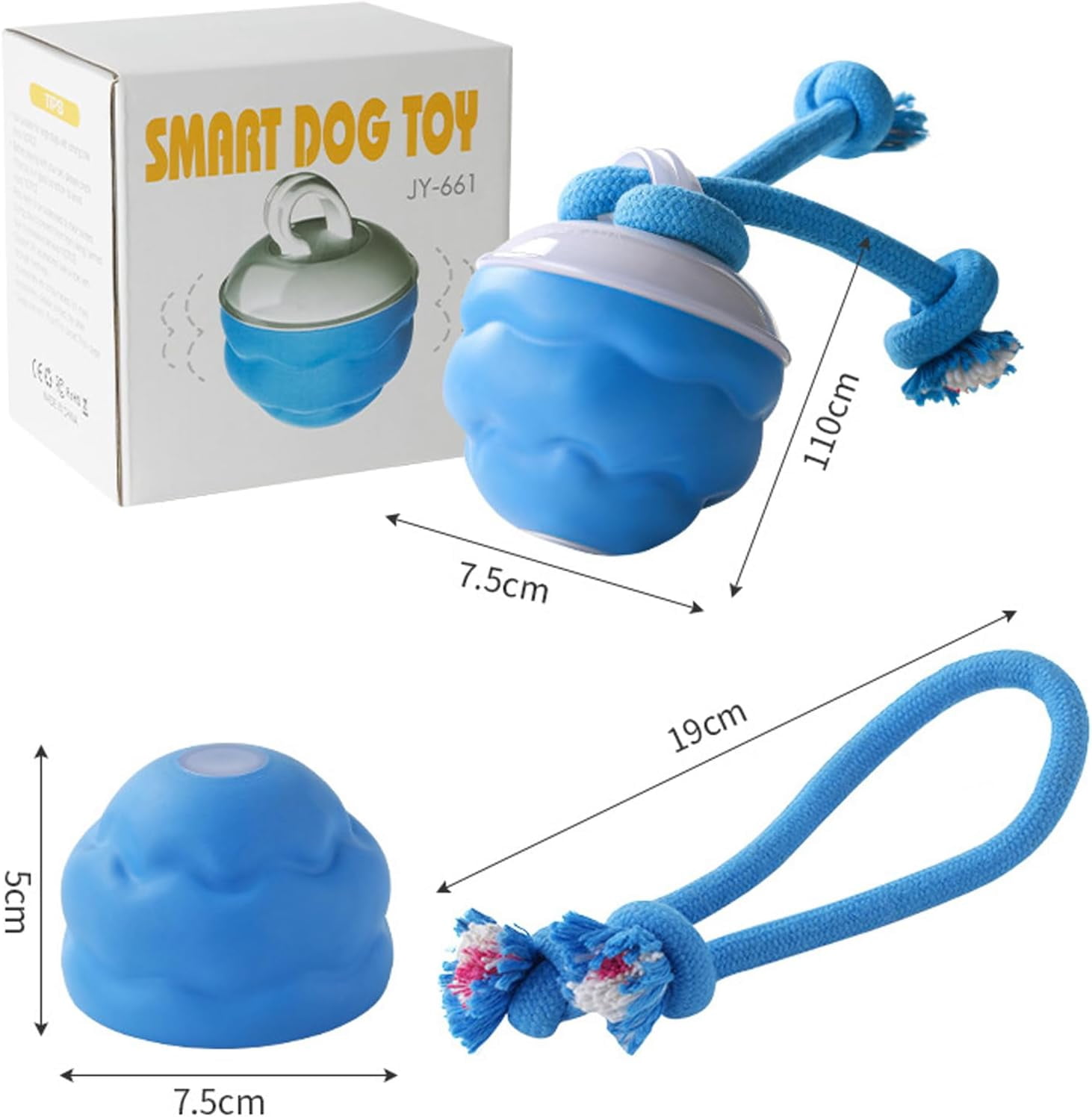 Interactive Motion Activated Rolling Dog Ball, Automatic Moving Dogs Toy for Boredom Stimulating, 2026 Upgraded USB Rechargeable Self Play Ball