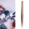 thumbnail image 4 of Stainless Tweezers, Electronics Tweezers Color Plating Treatment Widely Applicable  For Microelectronics For PCB Semiconductor For Photovoltaic, 4 of 8