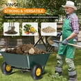thumbnail image 3 of CHTER 2 Wheel Wheelbarrow, Plastic and Steel Wheel Barrel, 330lbs Capacity Garden Cart for Lawn, Gardening, Construction, 3 of 8