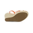 thumbnail image 5 of BLISSFUL STEP Women's Espadrille Wedge Heel Wedge Sandals Orange Flower 8, 5 of 7