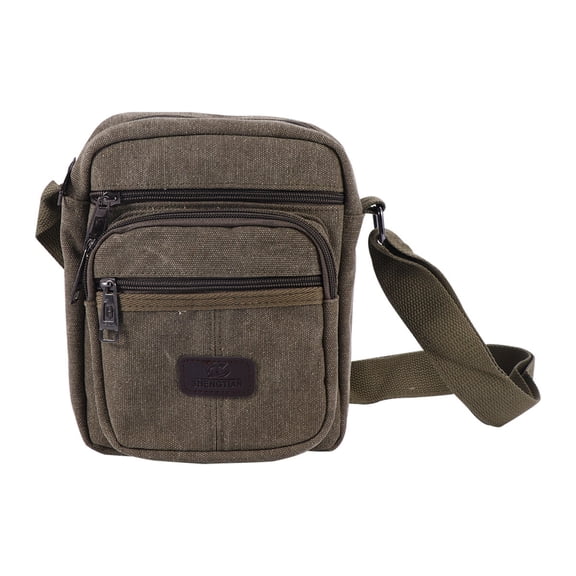 TABLZONE Fashion Canvas Single Shoulder Bag Olive Green Comfortable Crossbody for Man