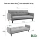 thumbnail image 5 of Sofá Cama Reclinable 3 Personas Sillón Minimalista 2 Posiciones Kingshouse gris 1, 5 of 8