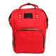 thumbnail image 1 of Mochila de viaje de tela Oxford con apertura recta, bolsillo frontal de alta capacidad, mochila básica para hombres y mujeres, color rojo, 1 of 10