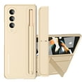 thumbnail image 1 of K-Lion for Samsung Galaxy Z Fold 4 Full Body Case, Premium PC Built-in Screen Protector Hidden Kickstand Removable Pen Slot Complimentary Stylus Shockproof Luxury Case for Galaxy Z Fold 4,Beige, 1 of 7