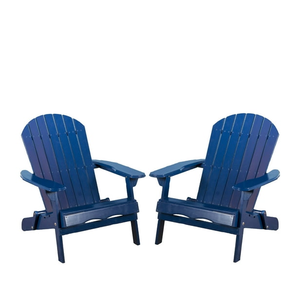 Milan Outdoor Rustic Acacia Wood Folding Adirondack Chair Set Of 2 Navy Blue Com Milan Outdoor Rustic Acacia Wood, Outdoor Furniture Austin 620