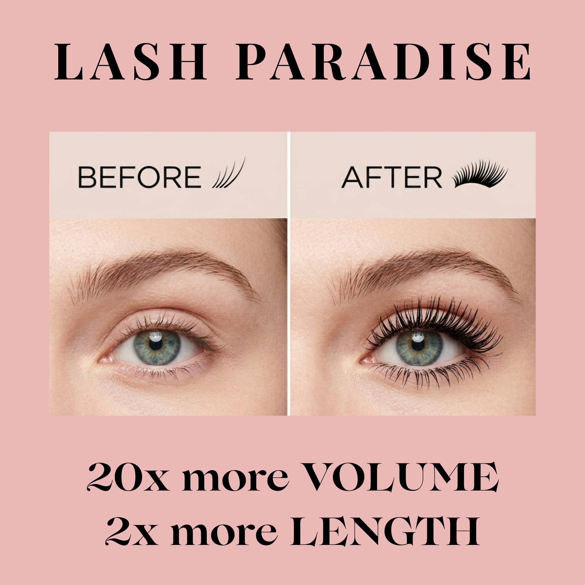 L'Oreal Paris Voluminous Makeup Lash Paradise Volume Washable Mascara, Blackest Black, 0.28 fl oz each ( Pack of 3)