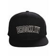 thumbnail image 5 of Original Snapback Custom American Cities State Letters Ajustable Flat Visor Cap (Brooklyn Black, White Black), 5 of 7