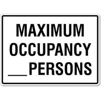 Maximum Occupancy _ Persons Sign Notice Signs Private Property Signs Metal Tin Sign 8x12 Inches Caution Danger Safety Security Warning Notice Signs