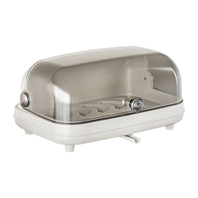 Caja de almacenamiento para vajilla y vasos, 30 x 21 x 16 cm, organizador de escritorio para vasos Gris