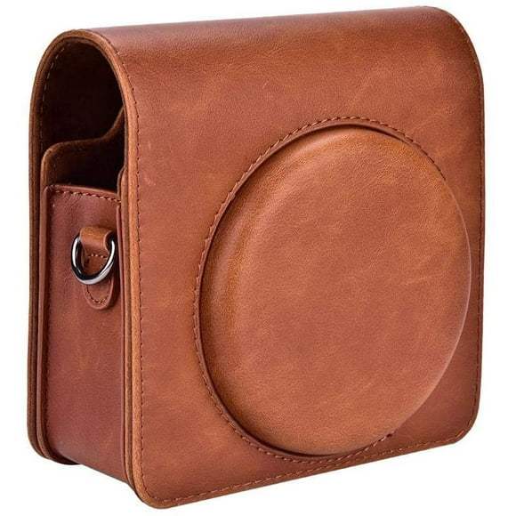 Acouto Étui de Protection en Cuir PU avec Sangle pour Fujifilm Instax SQ6(Marron)