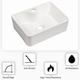 thumbnail image 5 of Acid Resistant & Smooth Surface - Above Counter White Ceramic Vessel Sink for Home Bathroom, 5 of 5