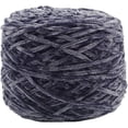 thumbnail image 1 of Xiao Hua Hilo de terciopelo chenilla de 250 g, gris oscuro, voluminoso, vegano, suave, para tejer a mano, para tejer a ganchillo, para ropa, gorros, bufandas y mantas., 1 of 5