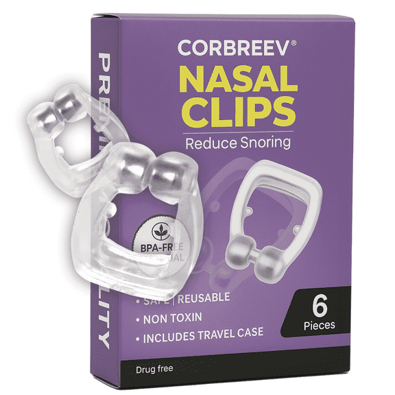 CorBreev Anti Snoring Devices - Silicone Magnetic Anti Snoring Nose Clip, Snoring Solution