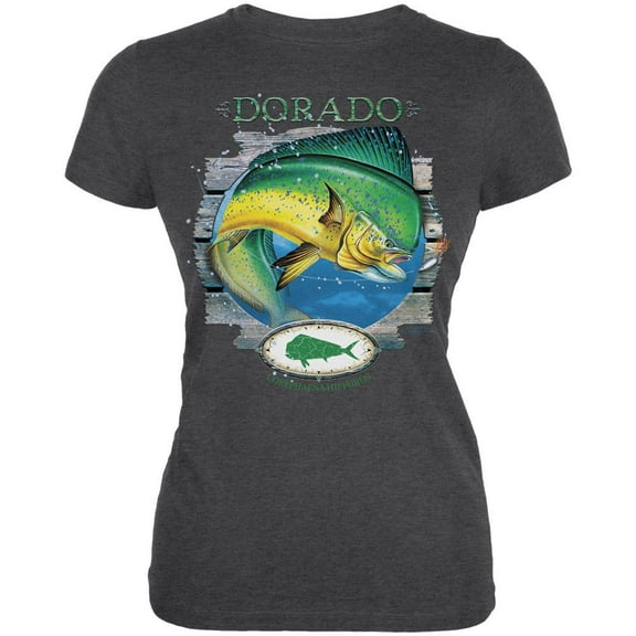 Dorado Deep Sea Fishing Juniors Soft T Shirt Deep Heather MD