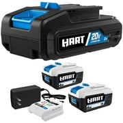 HART 20-Volt 2-Pack 4Ah and Charger Starter Kit and 2Ah Battery Bundle