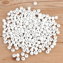 MUSEYA 500 Pcs Round Spacer Beads for Jewelry Making White Wood Beads for DIY Craft Projects and Home Art Craft