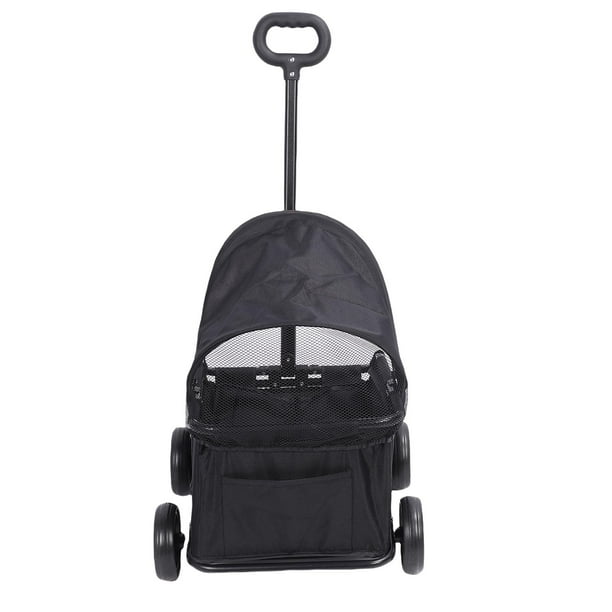 Cartero Para Pasear Mascotas De 4 Ruedas, Cochecito De Mascotas Plegable Con Dosel, Para Perros Pequeños Gatos De Montaje Liviano Fácil Uso Multifuncional