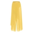 thumbnail image 3 of Aislor Women's Lyrical Mesh Modern Dance Bottoms Wide-leg Irregular Pants Dancewear Yellow L, 3 of 7