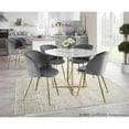 thumbnail image 6 of Lumisource Fran Contemporary Chair in Gold Metal and Silver Velvet - Set of 2, 6 of 12
