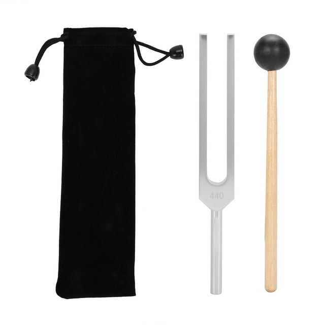 Diapasón de aleación de aluminio con terapia de sanación sonora de 440 Hz, juego de herramientas de martillo