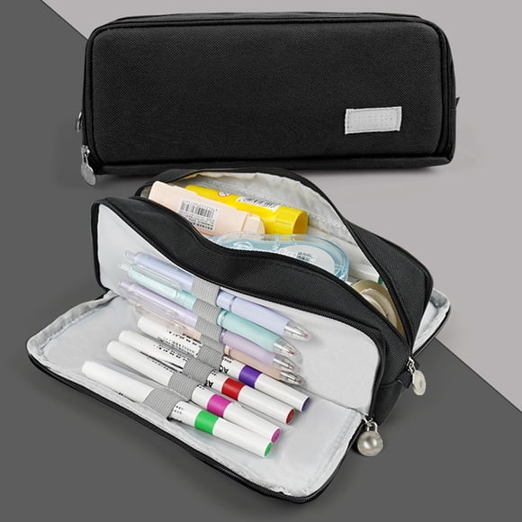Estuche Oxford de Tela con Múltiples Compartimentos y Gran Capacidad para Lápices. Bolsa para Guardar Material Escolar.