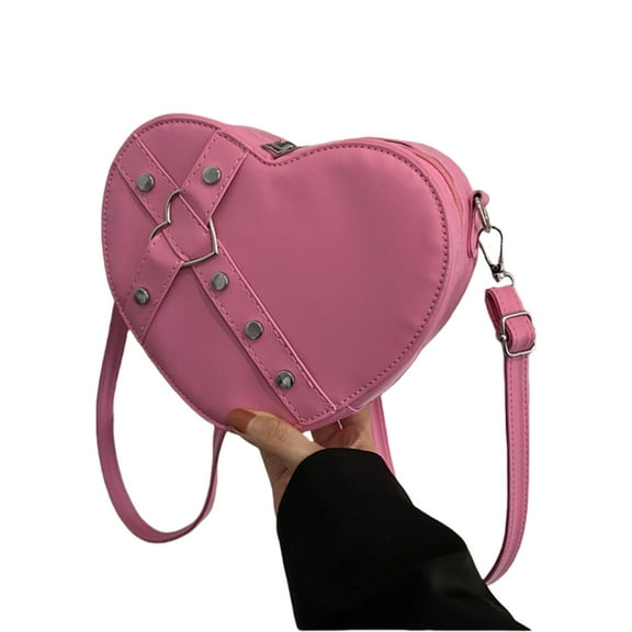 Aurgiarme Heart Shaped Messenger Bag for Women Everyday Bag Fashion Crossbody Bag Commuting Bag Phone Bag Lovely Shoulder Bag