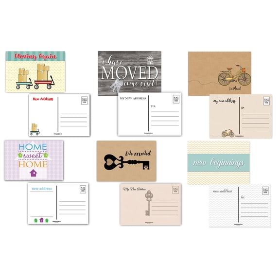 Assorted Moving Postcards - 36 4 x 6 Moving Postcards - B17149