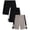 Black Black/Black White/Grey Black, variant on Southpole Boys Basketball Shorts - 3 Pack Mesh Athletic Basketball Gym Shorts for Boys