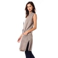 thumbnail image 2 of Chaleco ligero tejido con bolsas color Café AMAD Casual para mujer Talla L, 2 of 5
