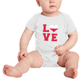 thumbnail image 2 of Love Poland Flag Heart Cute Baby Rompers Baby Clothes (White, 6-12 Months), 2 of 5
