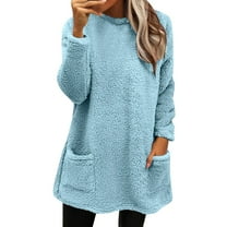 Womens Oversized Sweatshirts Hoodies Fleece Crew Neck Pullover Sweaters Casual Comfy Fall Fashion Outfits Clothes 2023