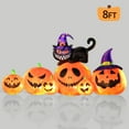 thumbnail image 4 of DeeKom Decoración Inflable de Calabaza y Gato Negro de Halloween 3 x 8 x 3 Pies, 4 of 8