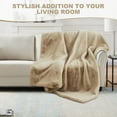 thumbnail image 4 of CJC Luxury 1000GSM Faux Fur Throw Blanket Super Heavy Warm Cozy Blankets for Couch Bed Sofa Plush Elegant Soft Reversible Blanket for Living Room Bedroom, 4 of 8
