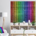 thumbnail image 3 of Design Art - Rainbow Colors On Wooden, 3 of 5