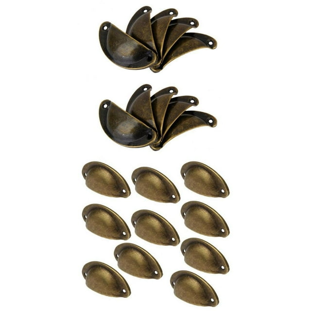 de bronce de cocina de 20 piezas - Peril extraíble de taza del cajón de 3 pulgadas Baoblaze Tiradores de la manija de la taza del gabinete