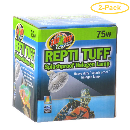Zoo Med Turtle Tuff Splash - Zoo Med Turtle Tuff Splashproof Halogen Lamp 75 Watts - Pack of 2
