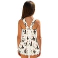 thumbnail image 2 of Xixirimido Roosters Floral Print Girls Swimsuit Sleeveless One Piece Skirted Swimwear Modest Hawaiian Bathing Suit for Beach Water Park Kids Swim Dress, 6-7 Years, 2 of 7