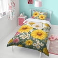 thumbnail image 4 of Flowers and Butterflies Duvet Cover and Pillowcase Set for Single Bedding, Bedroom Accessories for Kids Teens, 4 of 5