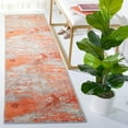 thumbnail image 1 of vfytbgnhj Collection 4' x 6' Grey/Orange MAD440G Modern Boho Abstract Non-Shedding Living Room Bedroom Area Rug, 1 of 9