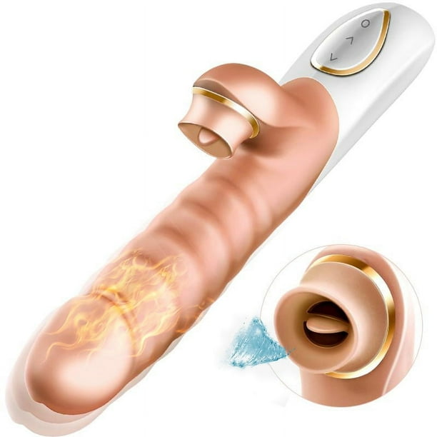 Vibrador de consolador de empuje de rotación con succionador de clítoris estimulador de succión masajeador juguetes sexuales para adultos para mujer estimulador de clítoris