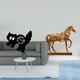 thumbnail image 2 of Reloj de pared acrílico con figura de caballo, sin , fácil de leer, para colgar. Estatua de animal de resina para estudio o dormitorio., 2 of 8